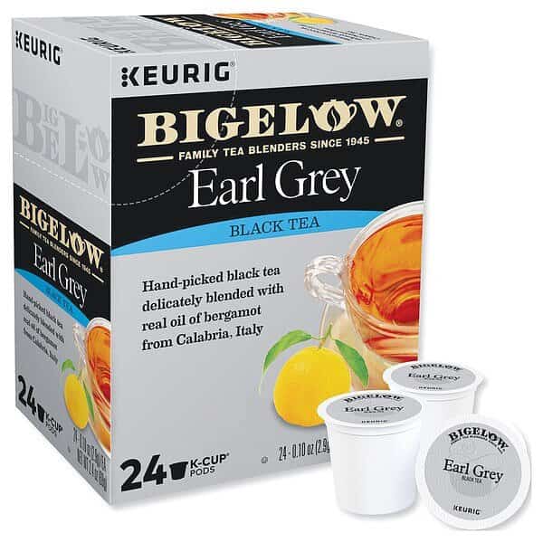 Tea, Earl Grey Black Tea, Pod, Caffeinated, Ground, 2.4 oz, 24 PK