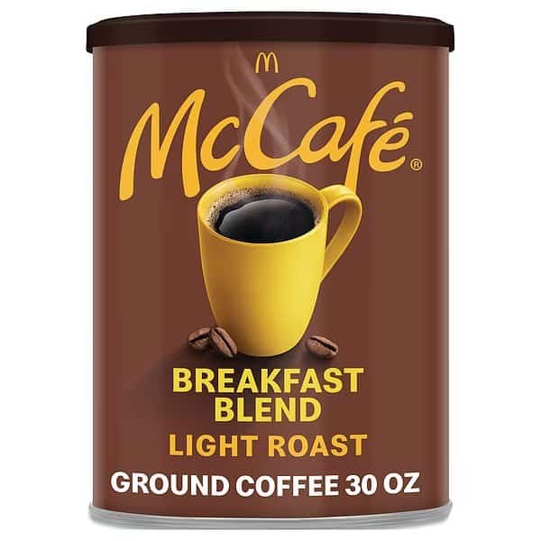 Coffee, Breakfast Blend, Can, Caffeinated, Ground, 1.88 lb