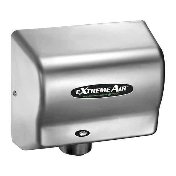 Automatic Hand Dryer, 8 sec Dry, 110/240V AC, Silver, Brushed