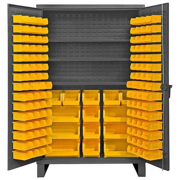 Super Duty Bin Cabinet, 48 in W, 78 in H, 24" D, 134 Bins