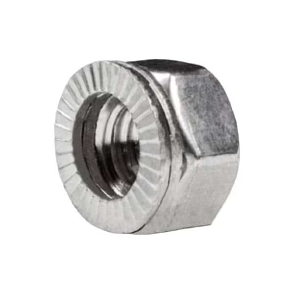 2-Piece Wedge Lock Nut, M22-2.5, Steel, Class 10, Zinc-Coated, 18 3/4 mm Ht, 2 PK