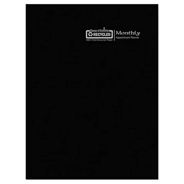 8-1/2 x 11" Ruled 14-Month Planner With Stitched Leatherette Cover, Blue/Gray, House Of Doolittle, Mfr#: HOD26002