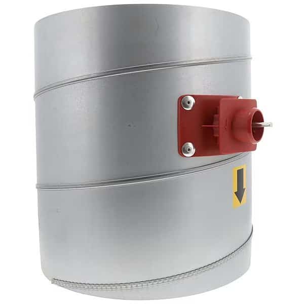 Bypass Damper, Gr/Rd/Steel, 12 in. Dia.