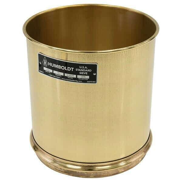 Wet Washing Sieve, 8 In, No 200, 8 In Deep, Humboldt, Mfr#: 5JCK9