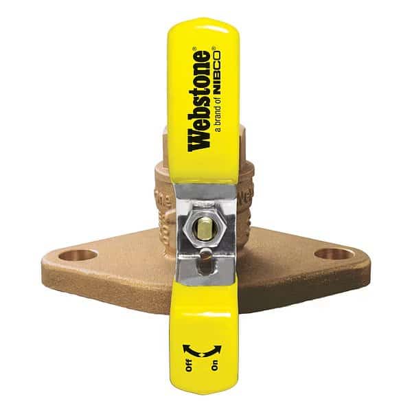 1-1/4" Flanged 3-Way Brass Ball Valve