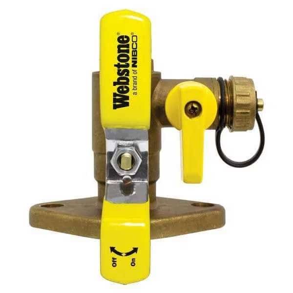 2" Flanged 3-Way Brass Ball Valve w/Drain
