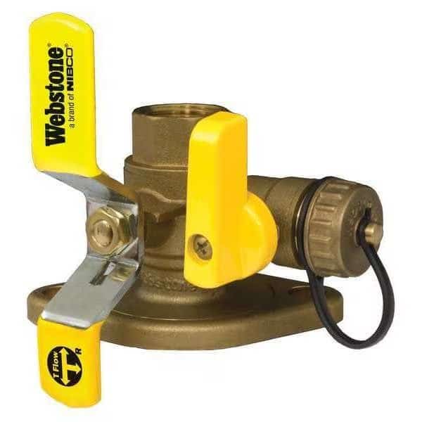 Rotate Flang Ball Vlv w/Drain,3/4In, Mfr#: 41413, WEBSTONE