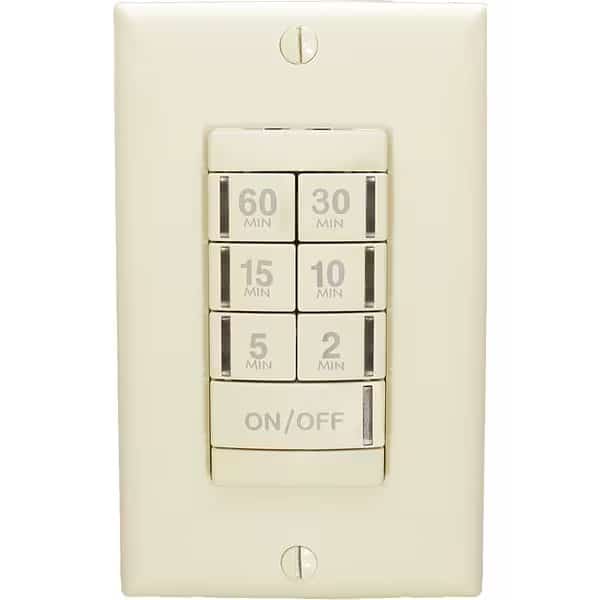 Timer Switch, 60 Min, Ivory, SENSORSWITCH, Mfr# PTS 60 IV