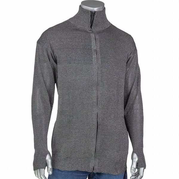 Cut and Abrasion Resistant Jacket, 4 in Collar, Thumb Holes, 2XL