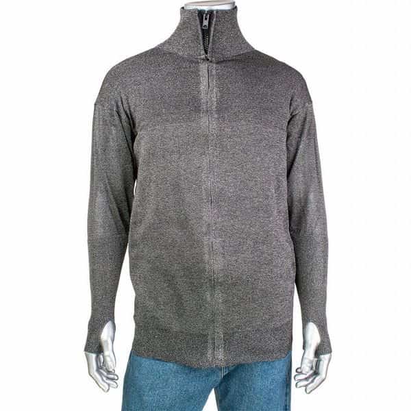 Cut and Abrasion Resistant Jacket, Mesh Back, 4 in Collar, Thumb Holes, 2XL