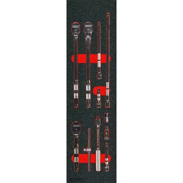 Foam Inserts, Black/Red, 16" L, 5" W