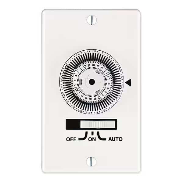 Timer, Mechanical, 120V, 20A, Wall Switch