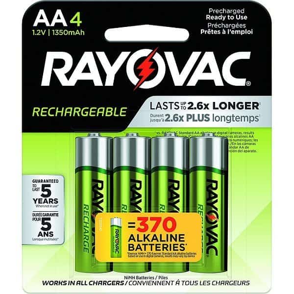 Precharged Recharg. Battery, AA, NiMh, PK4