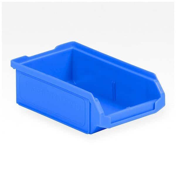 Hang & Stack Storage Bin, Plastic, Blue, 2 in H, 4 3/16 in W, 6 11/16 in L