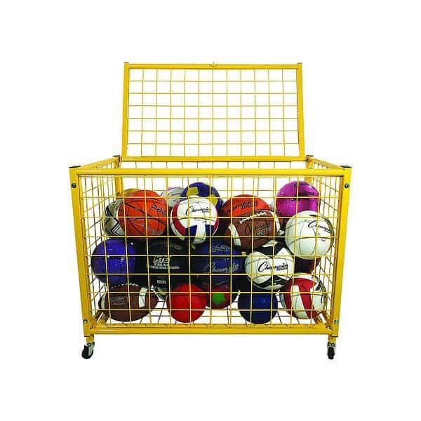 Game Ball Locker, 42 in.Lx24 in.W, Yellow
