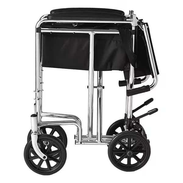 Transport Chair, 250 lb, 19 In Seat