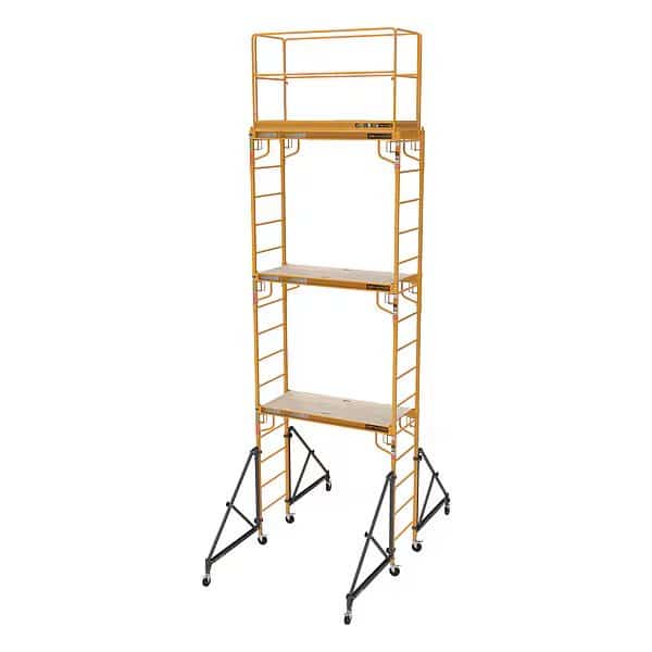 Scaffold Tower, 18 ft H, 75 in W, 29 in D, Steel, 733 lb Load Capacity