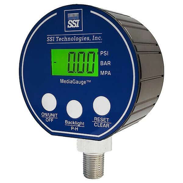 Pressure Gauge, 3 in Dial, 1/4 in NPT, Bottom Location, ABS Case Material