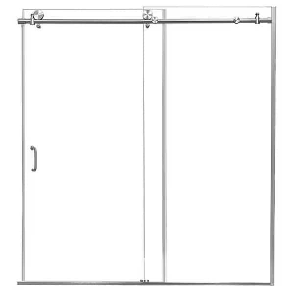 Shower Door,Brush Nickel,Sngl Slid,62in, Mfr#: MRRL6062-CL-BN, FOREMOST