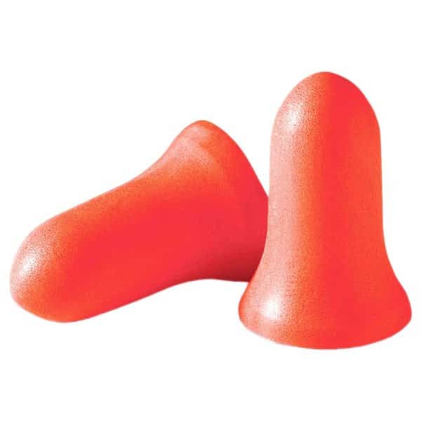 MAX(R) Disposable Foam Earplugs, Uncorded, Bell Shape, 33 dB NRR, Coral, 200 Pairs/Box