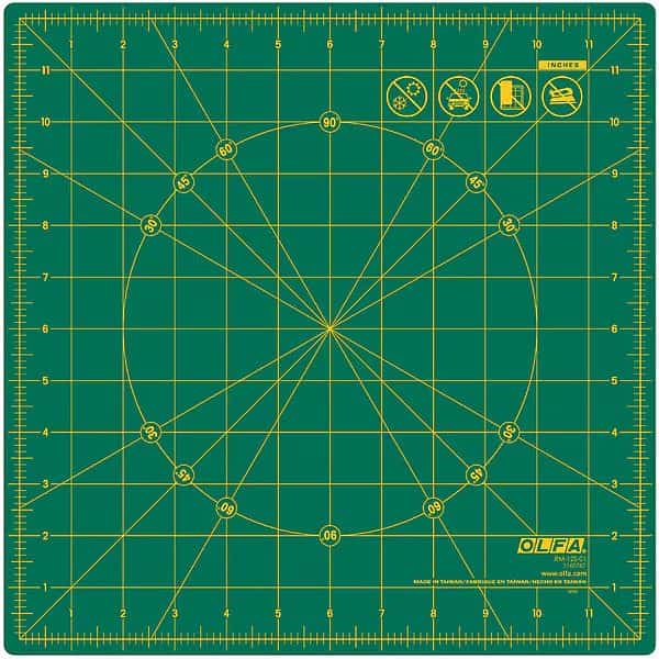 Cutting Mat, Green, L.N. 12'', W.N. 12''