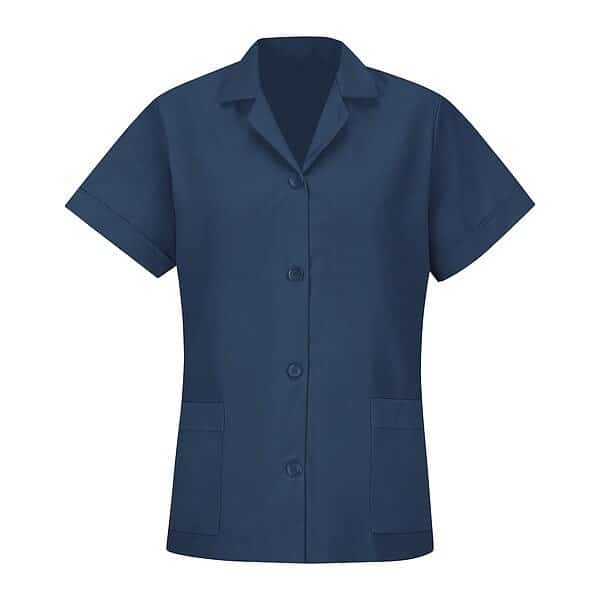 Wmns Ss Navy Poplin Smock