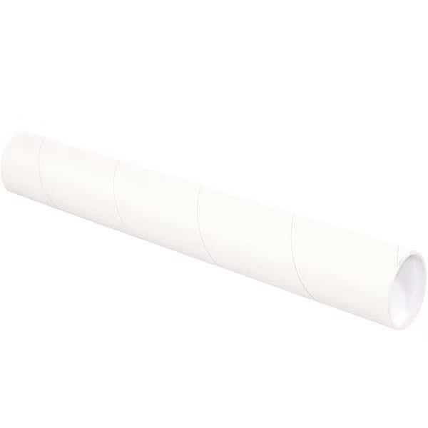 Mailing Tube, 6inLx3in.dia, White, PK24