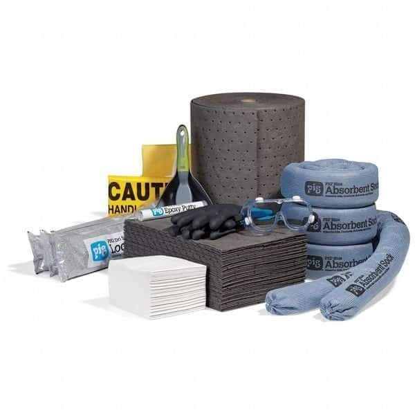 Spill Kit Refill, 20 gal Volume Absorbed per Kit, 20 gal Capacity, Box