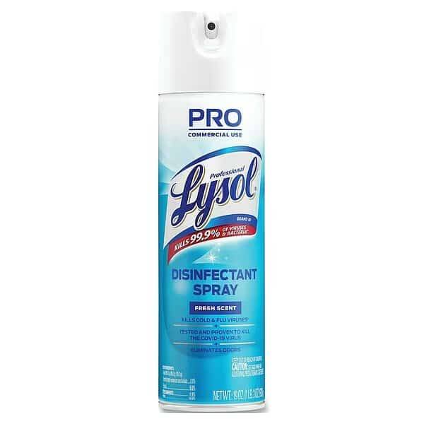 Disinfectant Spray, 19 oz. Aerosol Spray Can, Fresh, 12 PK