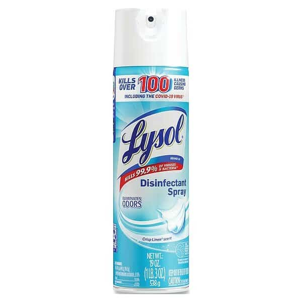 Disinfectant Spray, 19 oz. Aerosol, Crisp Linen