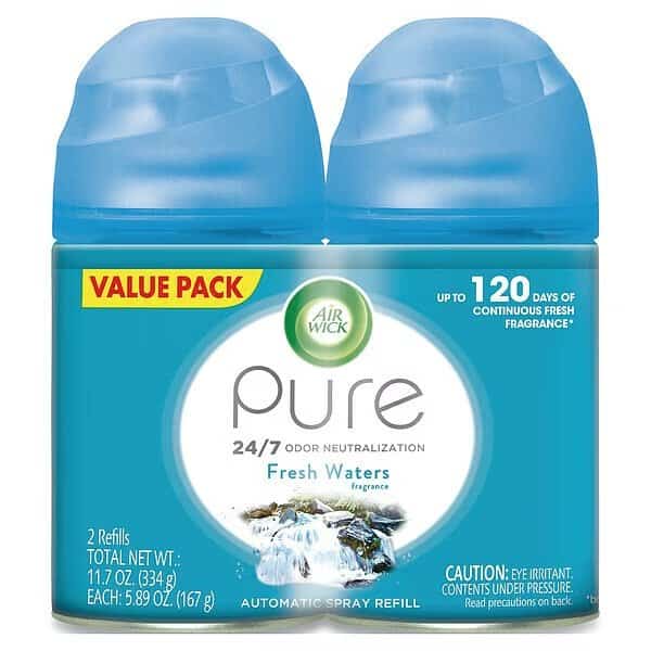 Freshmatic Ultra Spray Refill, Fresh Waters, 5.89 oz Aerosol Spray, PK6