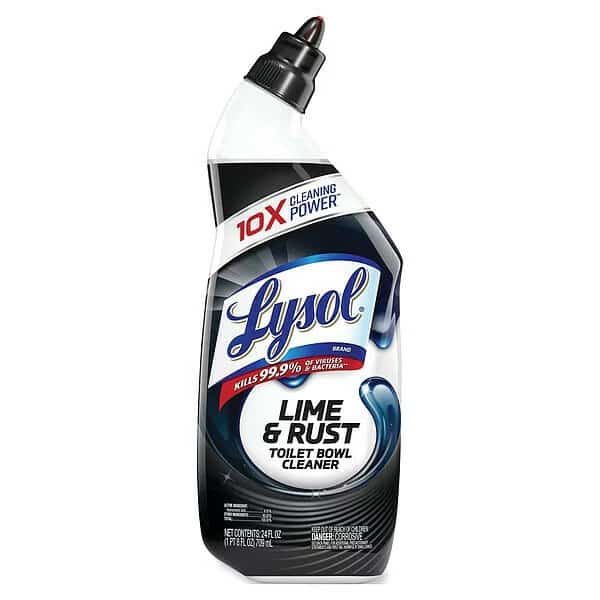 Disinfectant Toilet Bowl Cleaner w/Lime/Rust Remover, Atlantic Fresh, 24 oz, PK9
