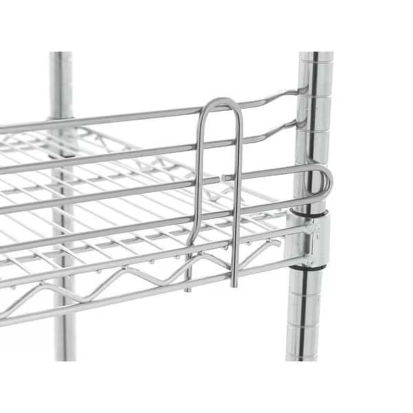 Stackable Shelf Ledge, D x 48"W x 4"H, Silver