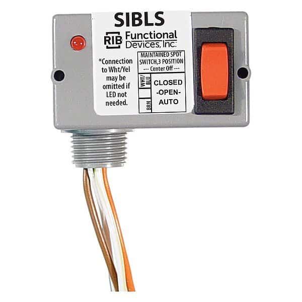 Prewired Rocker Switch LED, SPDT, 5A@30VDC, Functional Devices-Rib, Mfr#: SIBLS