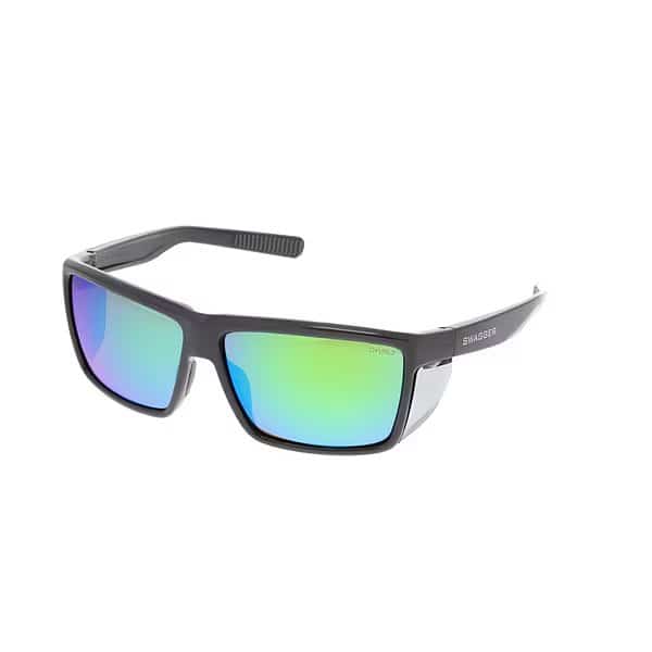 Swagger(R) SR2, Safety Glasses Anti-Fog & Anti-Scratch, Polarized, Green Lens, Full-Frame, 1 PR