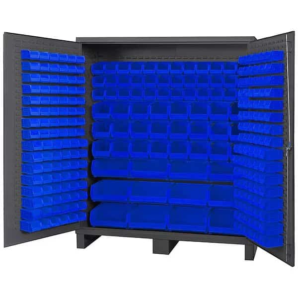 Extra-Heavy Duty Bin Cabinet, 72 in W, 84 in H, 24" D, 264 Bins
