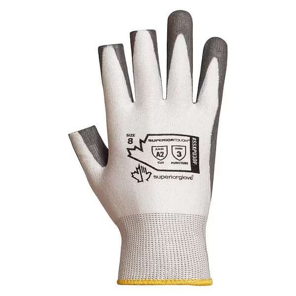 Open Finger Gloves, Polyester/Stainless Steel, 1 PR