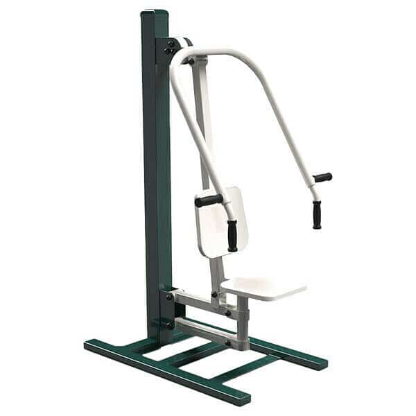 Seated Chest Press, 70 in H, Beige/Green