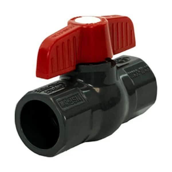 1/2" PVC Sched 80 Solvent Ball Valve