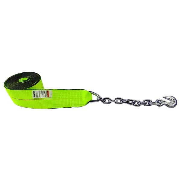 Tiedown, Winch Strap, 5000 lb, Chain Anchor