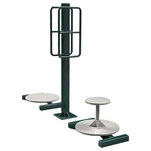 Two Person Rotator, 62.4 in H, Beige/Green