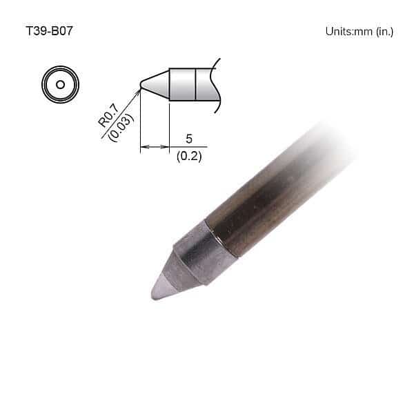 Soldering Tip, T.W. 0.7 mm, T.L. 5 mm
