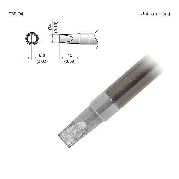 Soldering Tip, T.W. 4 mm, T.L. 10 mm
