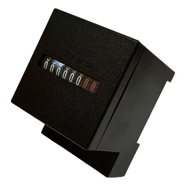 Din Rail Hour Meter, 1.89" L, 1.89" W
