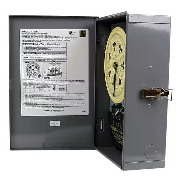 Electromechanical Timer, 7 Day, 4 Poles