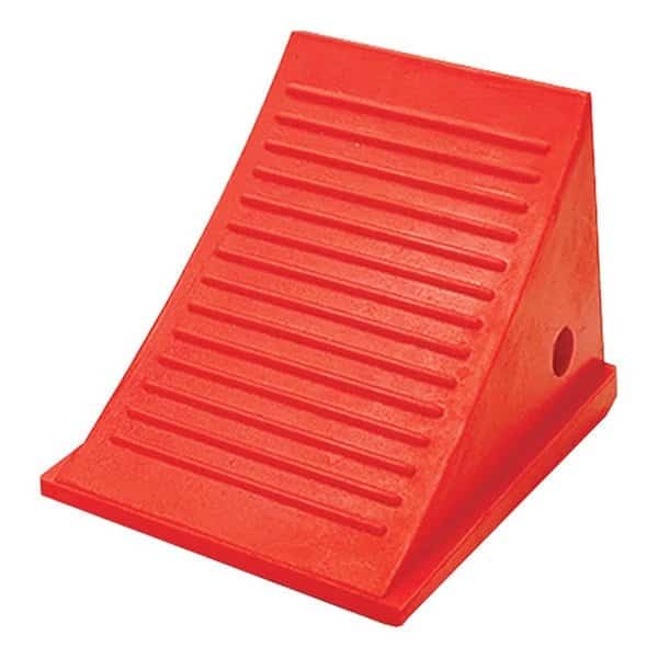 Wheel Chock, Orange, 9"W, 9"H, Single Style