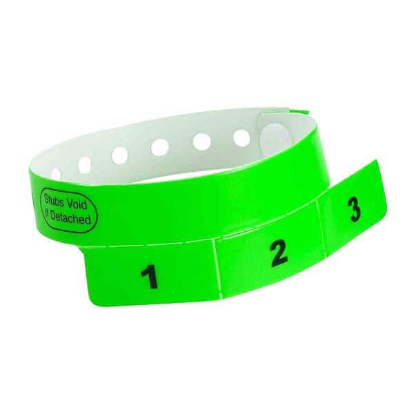 ID Wristband, Vinyl, Cash Tag, Green, PK500, Identiplus, Mfr#: VC3-01