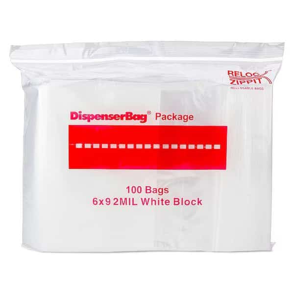 Reclosable Poly Bag,Zip Seal,PK1000, Mfr#: WR69, RELOC ZIPPIT