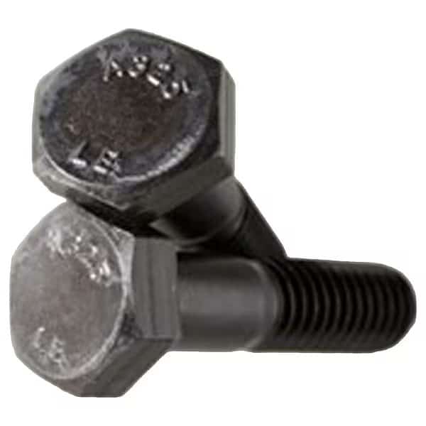 Not Graded, 1 1/8"-7 Structural Bolt, Plain Steel, 2 3/4 in L, 170 PK