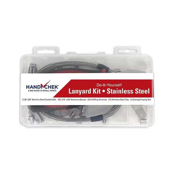 Do it Yourself Tool Lanyard Kit, 20 ft, 3/64 in Pin Dia., Stainless Steel, Nylon Coated